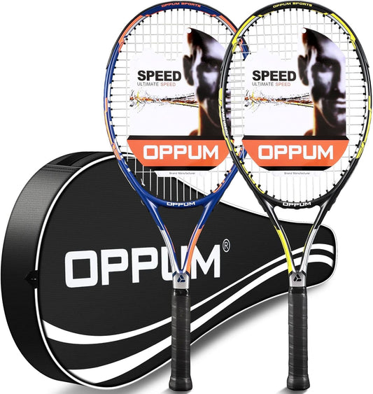 Tennis Racket 27 Inch Tennis Racquet 2 Pack for Adults Student Women and Men Beginner  Professional Training Tennis Rackets Racquets W/Tennis Overgrip, Vibration Damper and Carry Bag